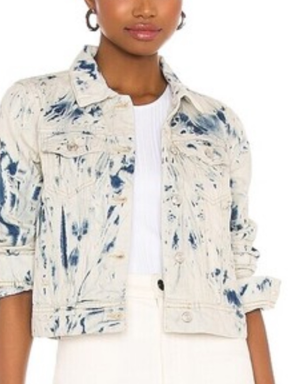 Free People Jones Tie-Dye Wash Blue Size S